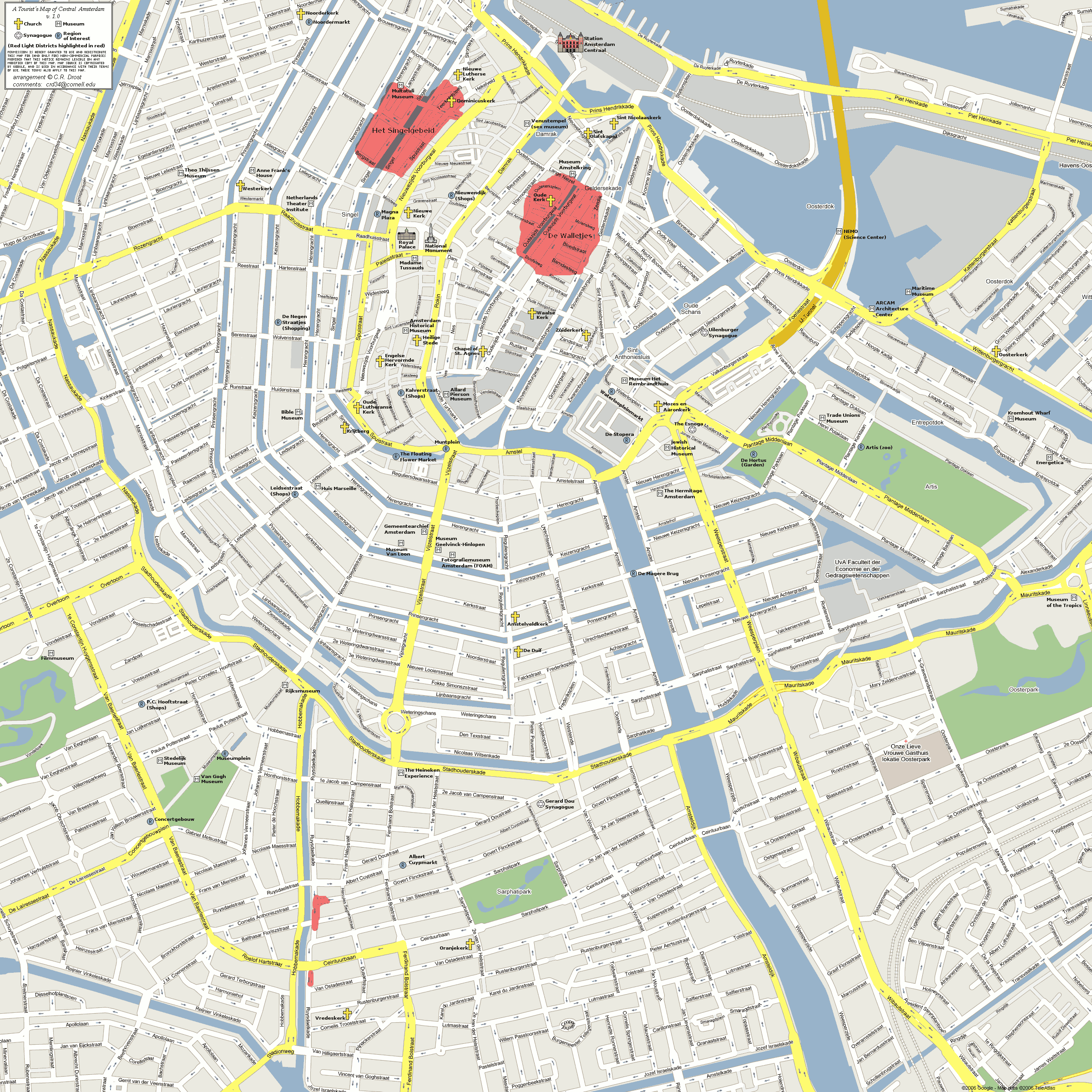 Cheap Hotel Clickable Map Amsterdam City Centre Amsterdam Kilometres Follow Miles